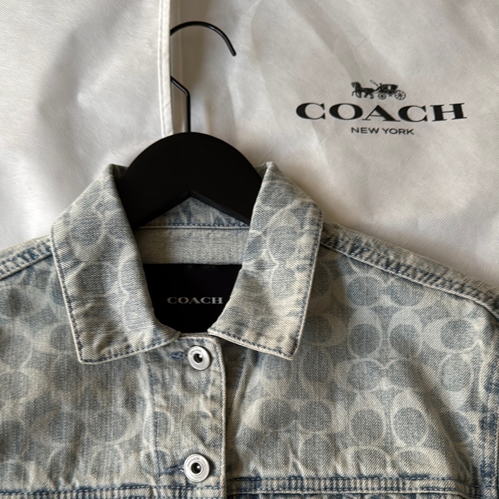 Coach Denim Jacket with Monogram Pattern. Offers welcome - Picture 5 of 8